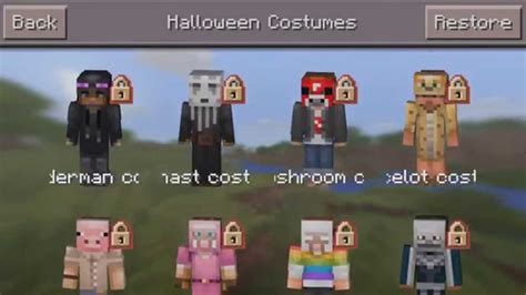 Minecraft Pocket Edition New Update Halloween Skin Pack Showcase