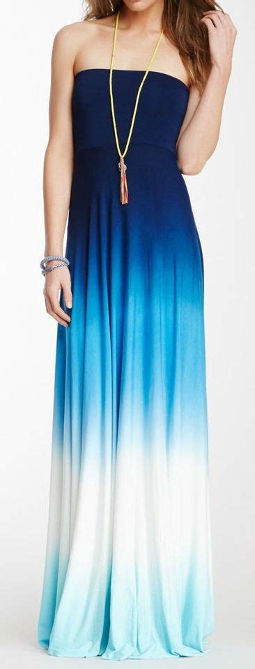 Style Know Hows Strapless Ombre Maxi Dress