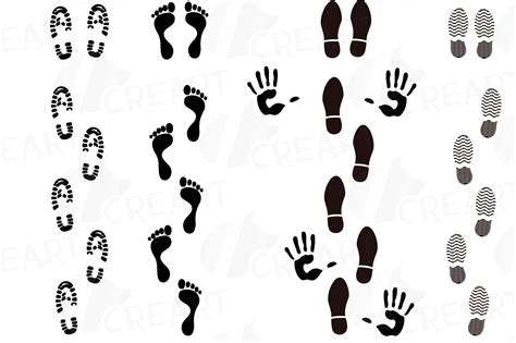 Footprint And Handprint Clipart Pack Human Footprints 109444