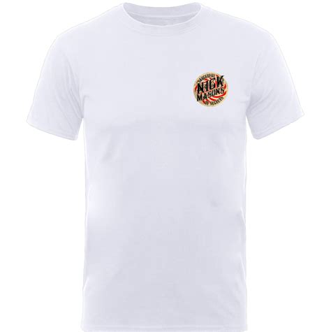Saucerful Of Secrets Small Logo T Shirt White Pink Floyd