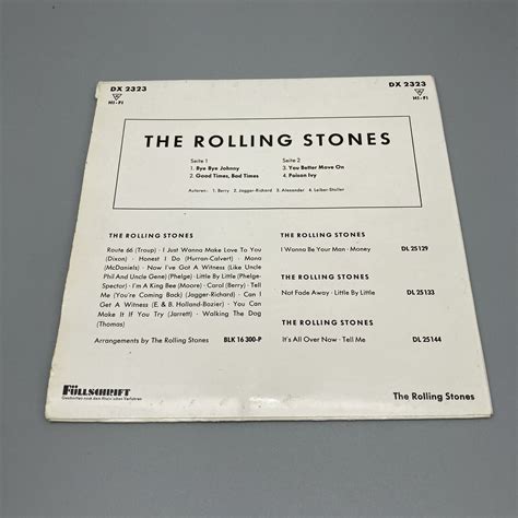 Rolling Stones Bye Bye Johnny Poison Ivy Ep Decca Dx 2323 Vinyl Ebay