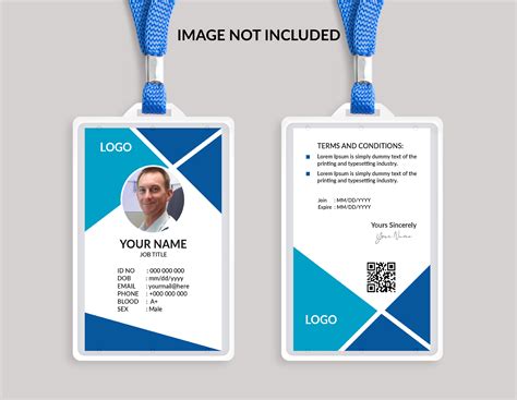Blank Badge Identification Card Template Id Card Template Id Cards