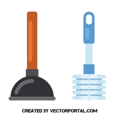 Toilet Cleaning Tools Royalty Free Stock Svg Vector And Clip Art