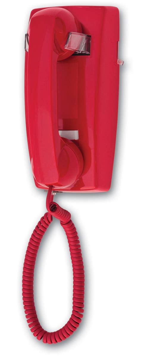 Cortelco 2554 Vbandl Red Wall Phone No Dial