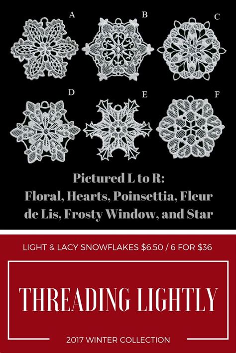Small Snowflake Fsl Embroidered Ornamentset Etsy Ornament Set
