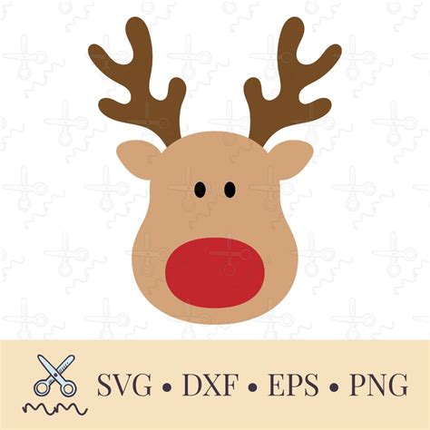 Reindeer Face SVG – The Modish Maker