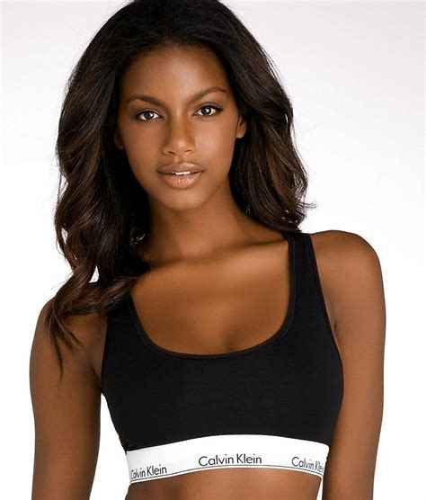 Calvin Klein Black Modern Cotton Racerback Bralette Us Small Bras