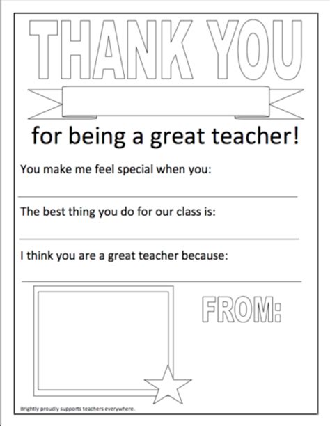 Fun And Easy Printables For Teacher Appreciation Week Brightly