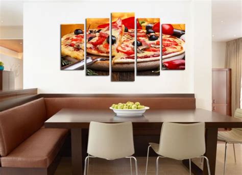 Decorations For Restaurants Wall Art Decoration Set Of 5 Pieces Pizza