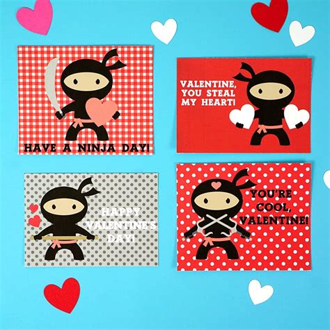 Just head to our printable cards or photo cards section. Ninja Printable Valentines Cards - Happiness is Homemade
