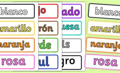 Tarjetas De Vocabulario Los Colores Teacher Made Otosection