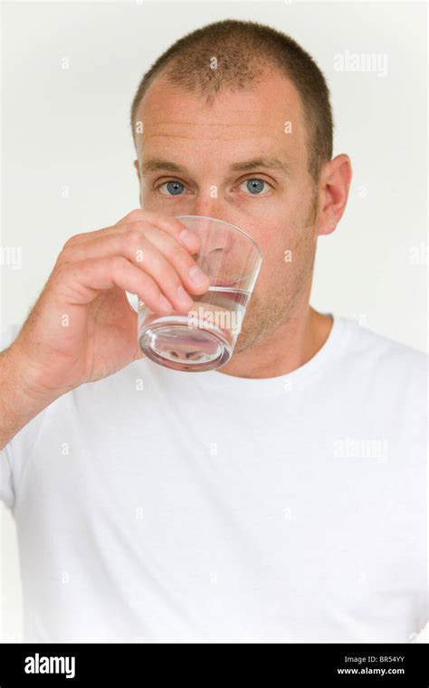 Man Drinking Water Stock Photo Alamy