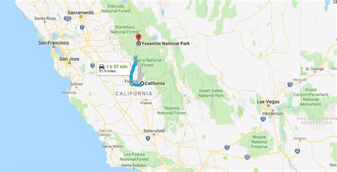 Yosemite National Park Ca Map Winter Park Resort Map