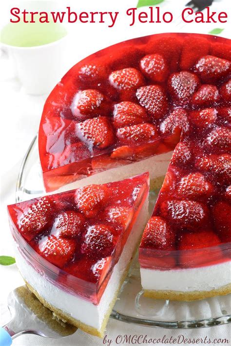 strawberry jello cake omg chocolate desserts