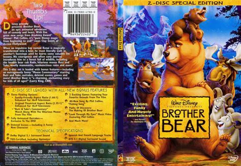Brother Bear Theatrical Widescreen Version 2004 R1 Slim Dvd Cover