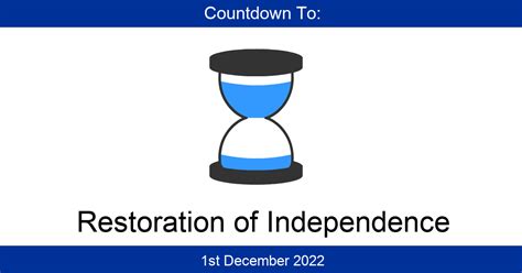 Countdown To Restoration Of Independence Days Until Restoration Of
