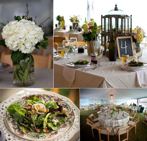 Elegant Outdoor Wedding Catering Tablescapes And Mason Jar