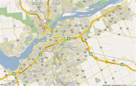 Large Road Map Of Ottawa City Ottawa Large Road Map