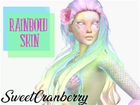 Sweetcranberrys Rainbow Skin Sims 4 Anime Sims 4 Cc