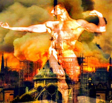 Notre Dame De Paris Et La Terre Des Homme Brule Digital Art By Claude