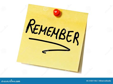 Remember Stock Photo Image Of White Remember Forget 21831106