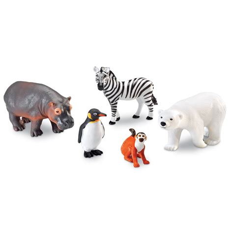 Jumbo Zoo Animals Set Of 5 By Learning Resources Ler0788 Primary Ict