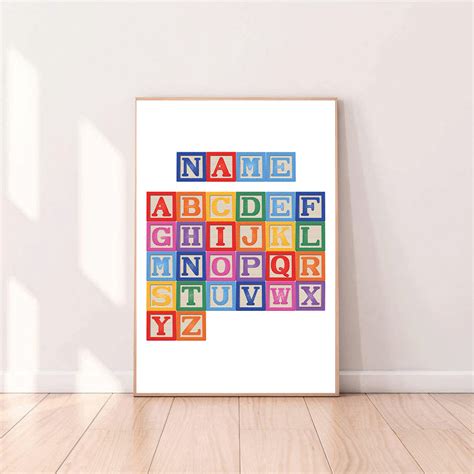 A Wide Variety Of Personalized Custom Name Wall Art Alphabet Block