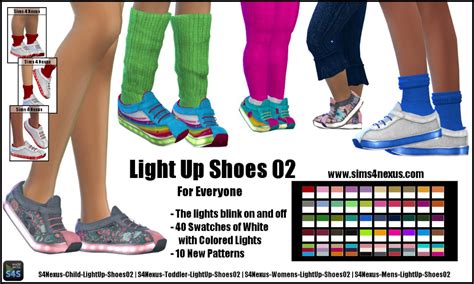 Pin By Grace Persall On Ts4 Shoes Light Up Shoes Sims 4 Toddler Sims