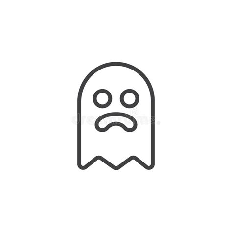 Ghost Outline Icon Thin Line Style From Halloween Icons Collection