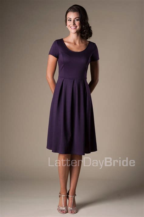 Mw22070 Purple Final Sale Modest Dresses Modest Bridesmaid Dresses Dresses
