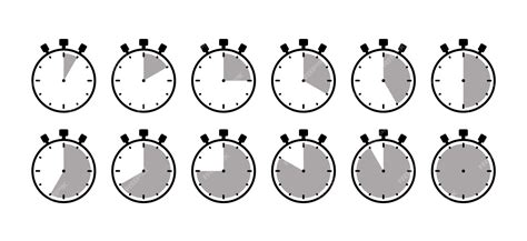 Premium Vector Timer Stopwatches Icons Round Clocks With Different