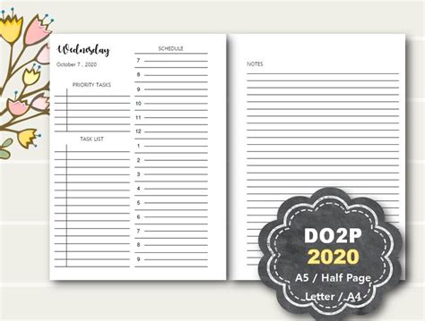 2020 Daily Planner Printable Daily Planner Printable 2020 Etsy