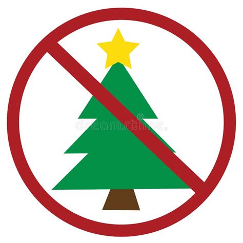 Christmas Prohibited Vector Sign Stock Vector Illustration Of