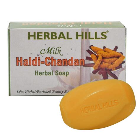 Herbal Hills Milk Chandan Turmeric Soap Pack Of 100gm Ayubazar