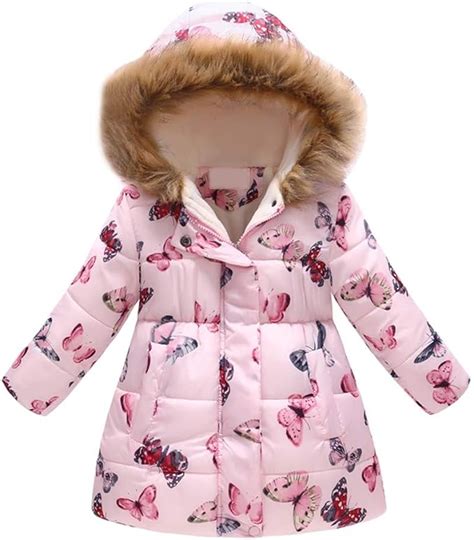 Lifestyler Fashion Girl Floral Butterfly Winter Warm Jacket