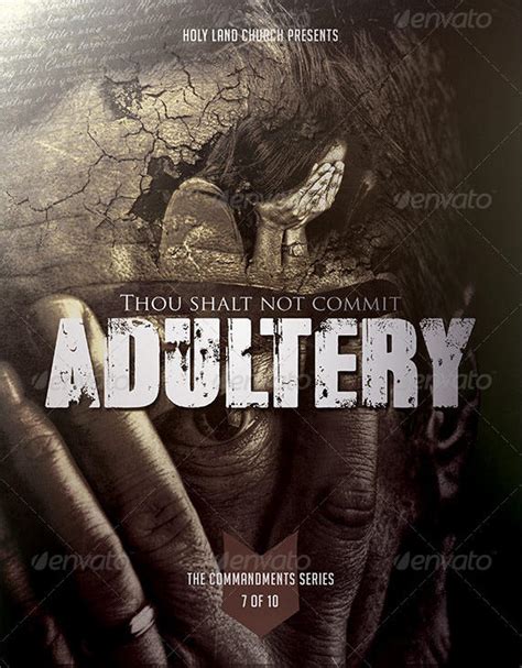 Commandment 7 Adultery Church Flyer Template P By Seraphimchris On
