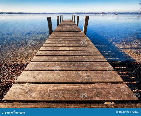 Wooden Jetty Stock Photo Image Of Brown Outdoors River 45630126