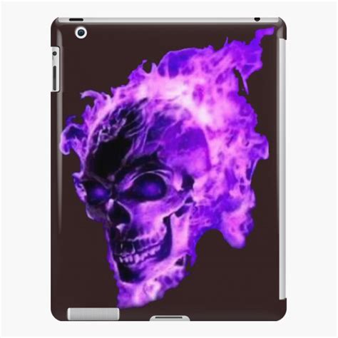 Purple Flaming Skull Ipad Case And Skin For Sale By Wallfower Redbubble