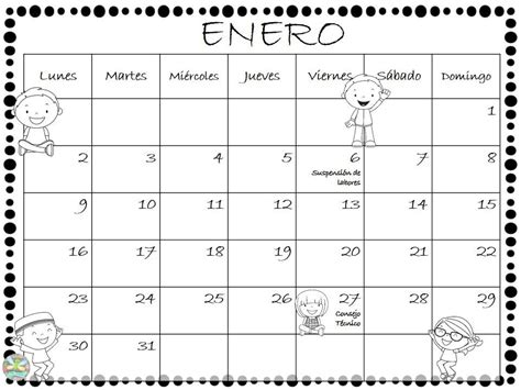 Fantásticos Planificadores Calendario Del Mes De Enero 2017 Material
