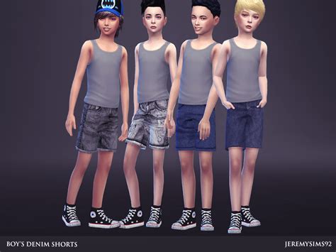 The Sims Resource Boys Denim Shorts