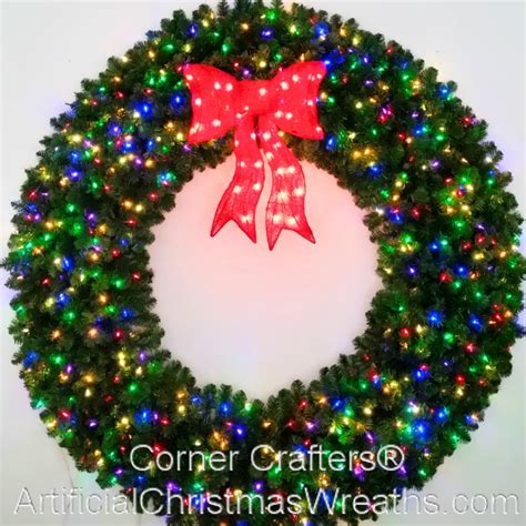6 Foot Multi Color Led Christmas Wreath Artificialchristmaswreaths