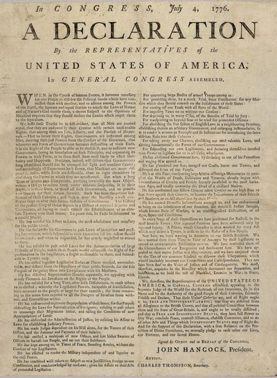 Declaration Of Independence American Revolution