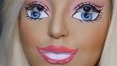 Woman Transforms Herself Into Barbie Doll Using Makeup