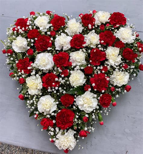 Carnation Heart Funeral Wilde Flower Boutique