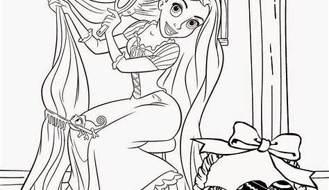 tangled printable coloring pages