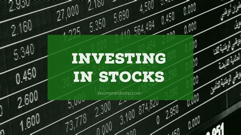 Investing In Stocks