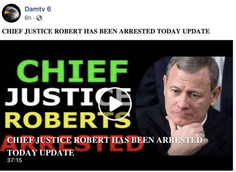 Fact Check No Evidence Chief Justice John Robert Was Arrested As Of August 23 2022 Lead