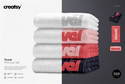 towel mockups psd  hotel branding graphic cloud