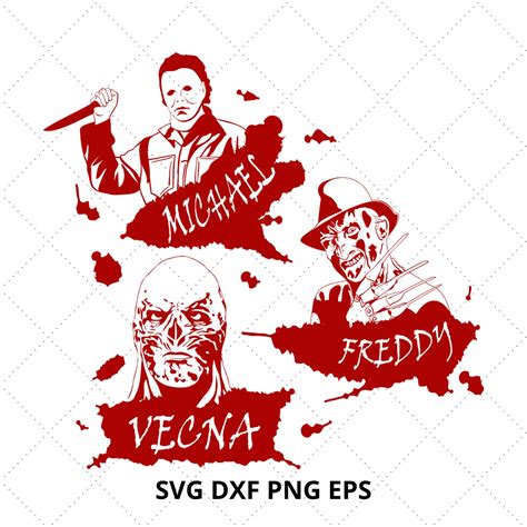 Vecna Michael Myers Freddy Krueger Svg Dxf Png Eps Etsy