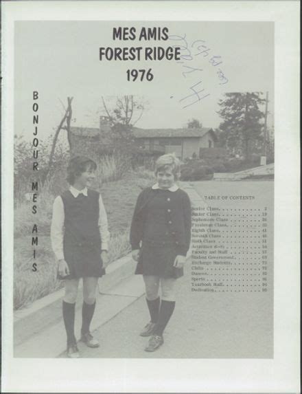Explore 1976 Forest Ridge High School Yearbook Bellevue Wa Classmates